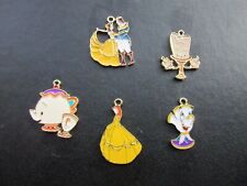 BEAUTY & THE BEAST CHARMS PENDANTS ENAMEL METAL BELLE