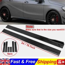 Gloss Black For Benz CLA A-Class SLS AMG Side Skirts Rocker Panels Splitter Kit