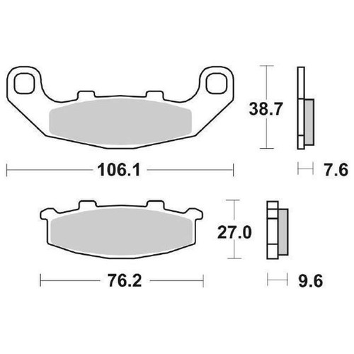 Pair brake pads 615hs 615 - pair,