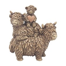 Hughie Highland Cow Figurine - Calf Family