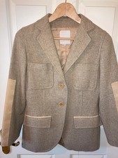 Beige lined tweed blazer Small