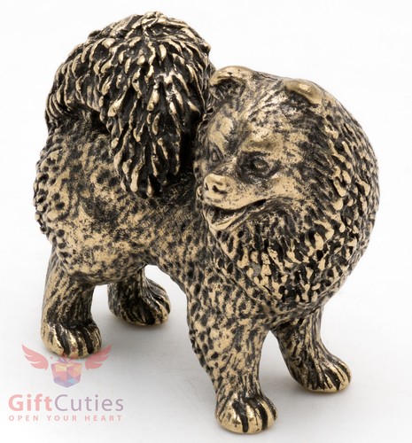 Bronze figurine pomeranian - bronze,