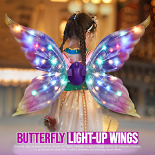 Electric Fairy Wings LED Light Up Moving Butterfly Wing Dress Up Costume Props