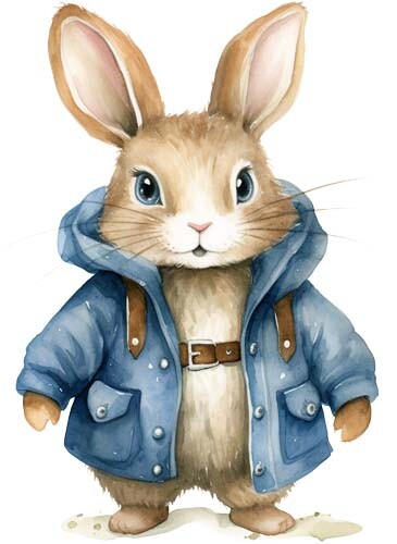 Colourful peter bunny - bunny, rabbit