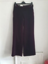 Zara burgundy velvet - velvet, trousers