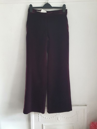 Zara burgundy velvet trousers - zara,