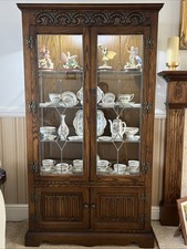 Old Charm Display Cabinet Lower Cupboard Oak Glazed