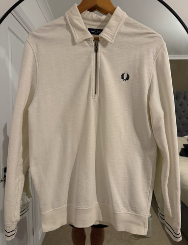 Fred perry white - perry, knit