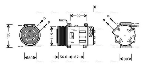 Ava aircon compressor scak016 - aircon,