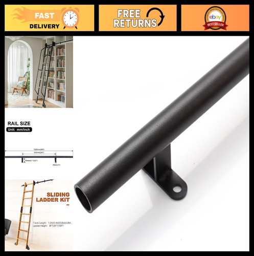 4ft rolling library ladder - 4ft,