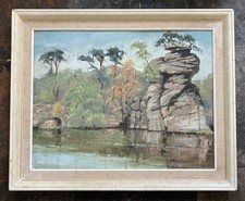 Vintage Framed Oil Painting on