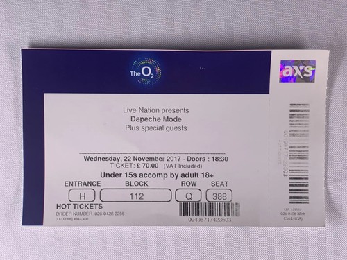 Depeche mode ticket complete - depeche,