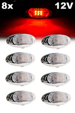 8x Red LED 12V Rear Marker