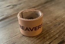 LEATHER SCOUT WOGGLE - BEAVER SCOUT UK NAME WOGGLE (Choice of Colours )