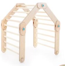 Kids climbing Frame Wooden Gymnastics Montessori climber Slide/Stone & Bar Ramp
