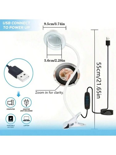 Led magnifying lamp with - led,