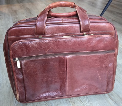 Vintage handmade brown genuine - handmade,