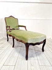 Antique French Chaise Longue Chair Louis XV Style
