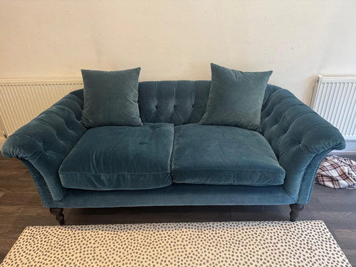 Sofa com teal velvet - sofa.com,