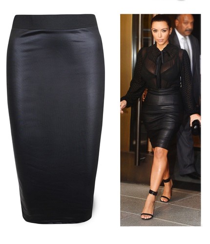 Ladies wet look plain stretch - wet,