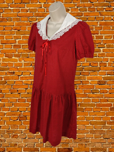Vintage red dress polka - vintage, uk