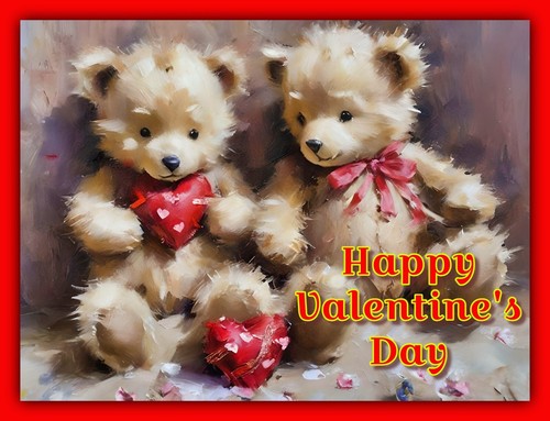 Bears valentine day - valentine's, card