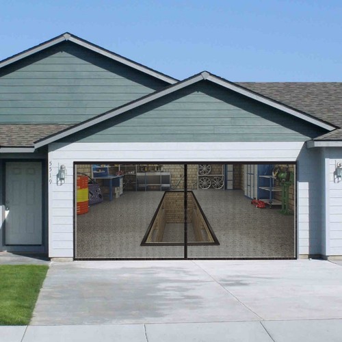 Garage screen door - screen, retractable