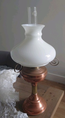 Vintage duplex oil lamp brass - duplex,