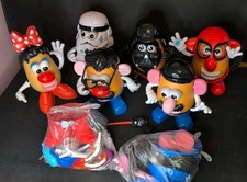 6 Mr Potato Head Bundle inc Star Wars Darth Vader Stormtrooper Spiderman + Parts