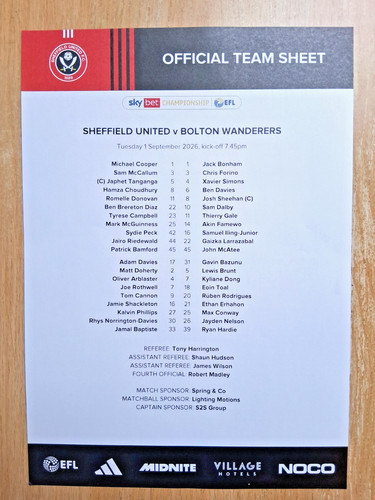 Sheffield united bolton - sheffield,