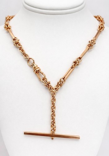 Fancy link 10k rose gold - fancy,