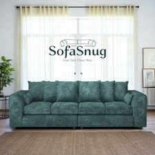 Large 4 Seater Sofa Aspen Fabric Couch Seat Corner Settee Footstool Furniture