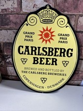 Carlsberg Beer Metal Sign Great For Home Bar Pub Man Cave Prop 40x31cm