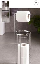 Next Chrome Wire Toilet Roll Holder and Store Up To 4 Toilet Rolls BNWT