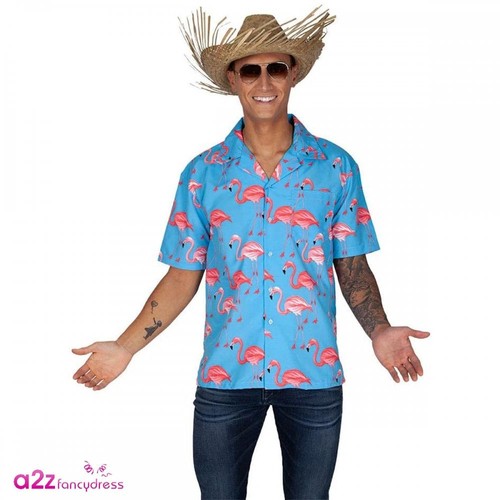 Mens hawaii shirt flamingo - hawaii,