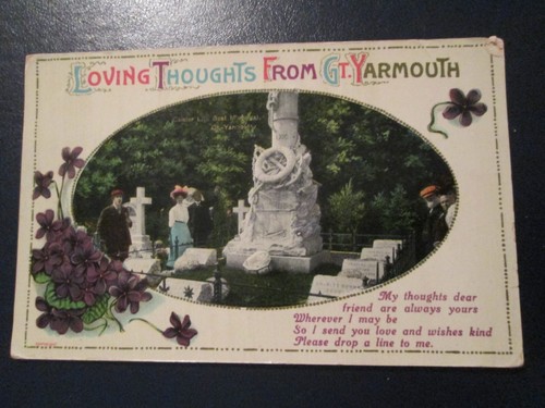Postcard loving thoughts from - loving,