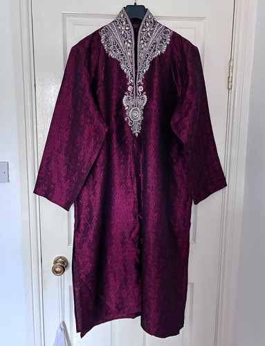 Mens burgundy embroidered - burgundy,