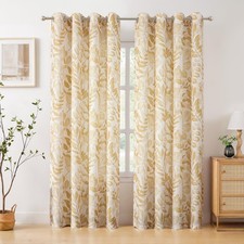 Leaf Print Curtains 90 inch