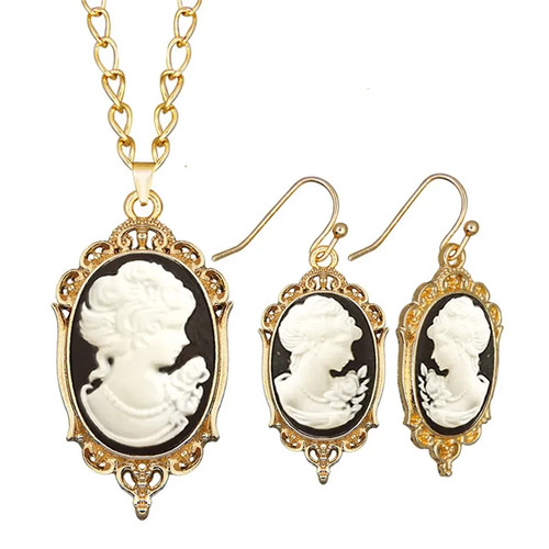 Vintage cameo necklace - vintage,