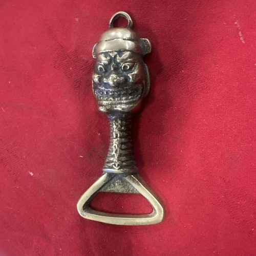 Vintage brass pirate bottle - pirate,