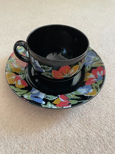 Black floral coffee hot - black/floral, coffee/hot