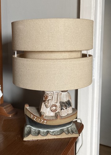 Vintage tremaen pottery lamp - vintage,