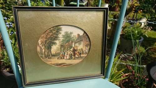 Vintage oval blond print - le,