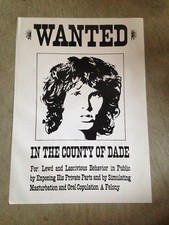 Doors / Jim Morrison / Orig. B&W Poster / Wanted / Exc. new cond. 24.5" x 34.5"