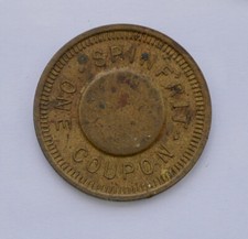 VINTAGE BRASS TOKEN WORDED