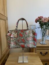 Guess Y2K Snakeskin Print Red/Neutral Mix Bowling Top Handle Crossbody Bag