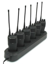 12x Motorola CP040 16-channel VHF Radio Walkie-Talkie - w/ 2x 6way Charger
