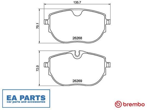 Brake pad set disc - brake, for