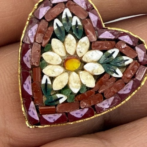 Vtg micro mosaic heart - micro,
