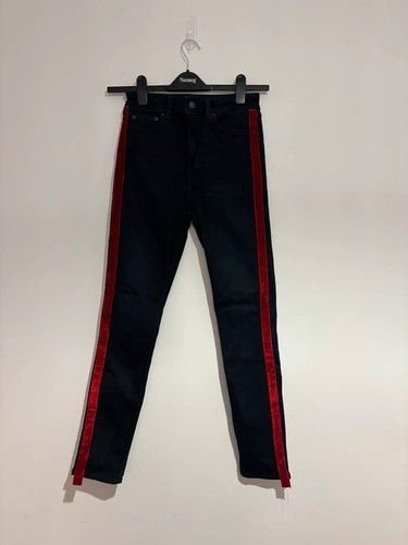 Zara black jeans with stripe